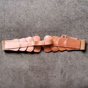 Leather and elastic belt